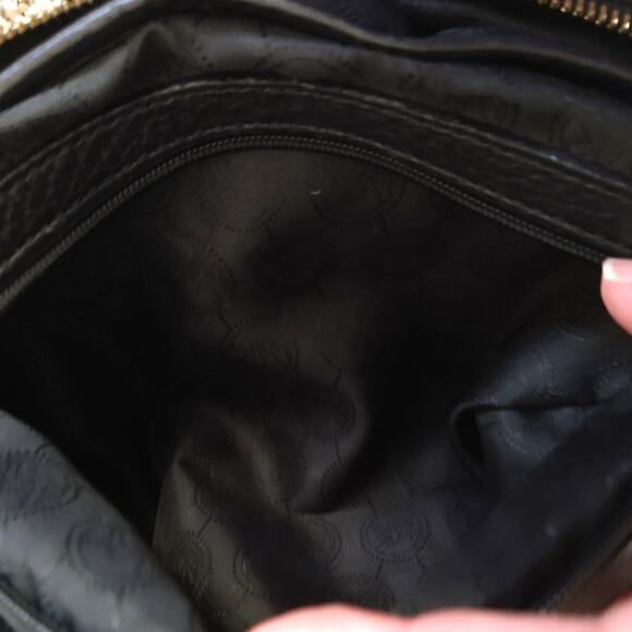 Michael Kors Black Leather Satchel Handbag Top Handles Only - Picture 12 of 12